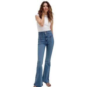 Feee People We The Free Jayde Flare Jeans Blue Size 29